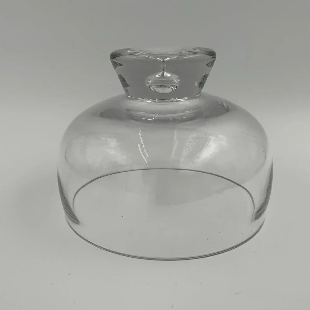 Lg Round Glass Cake Cloche Dome Vacuum Bell Jar 7.25